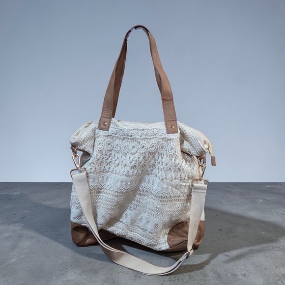 Handbags - Lace Elegance Carryall Handbag